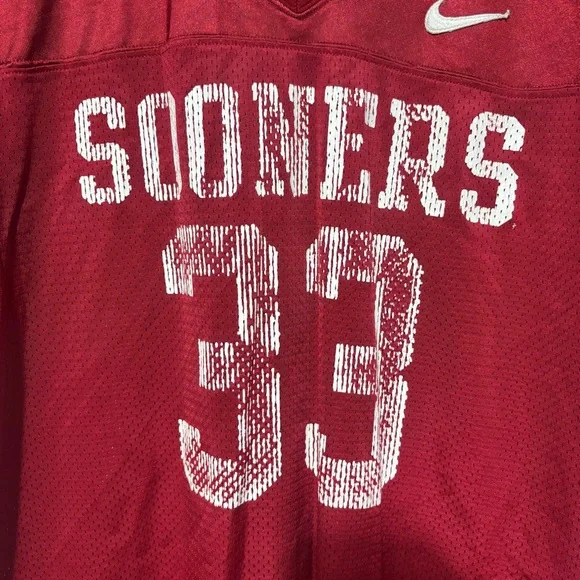 Oklahoma Sooners Football Jersey Vintage 90’s Nike Mens L Rare USA #33 - Picture 3 of 11